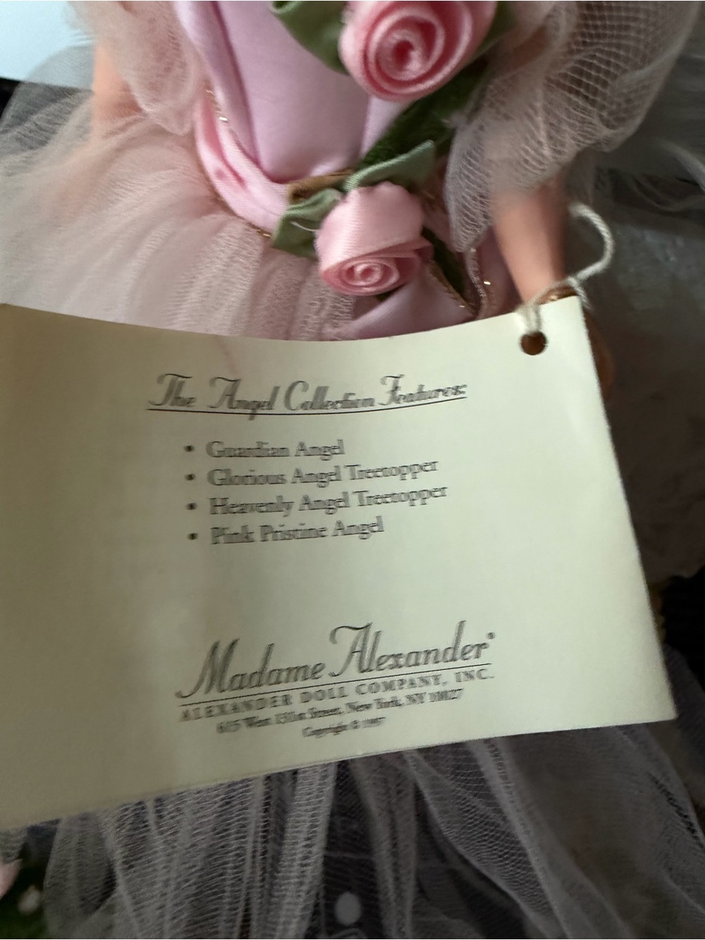 Madame Alexander Pink Tulle Dress with Rose Trim